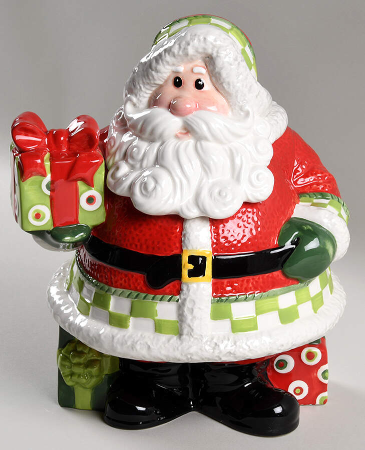 Holiday Cheer Figural Cookie Jar & Lid by Fitz & Floyd-1