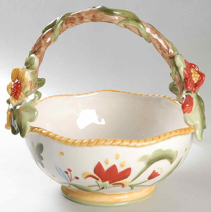Garden Medley 7" Handled Basket by Fitz & Floyd-1