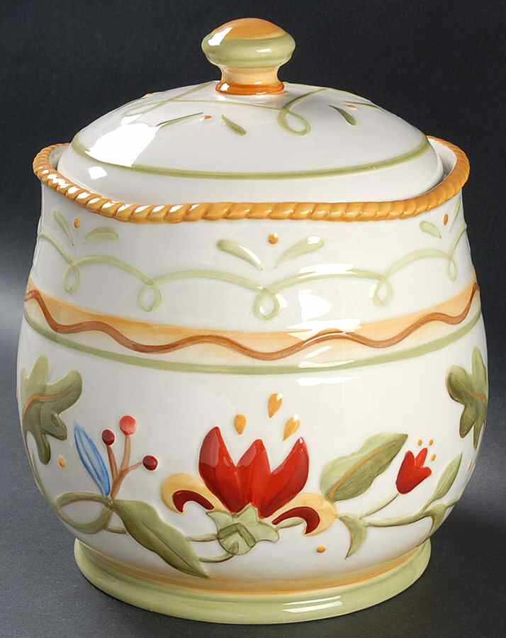 Garden Medley Cookie Jar & Lid by Fitz & Floyd-1