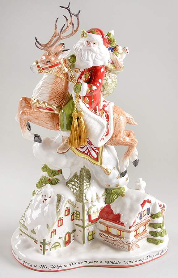 Figurines & Centerpieces Santa on Housetop Figurine by Fitz & Floyd-1