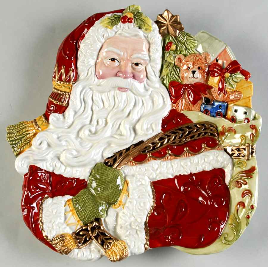Damask Holiday Canape Plate by Fitz and Floyd-1