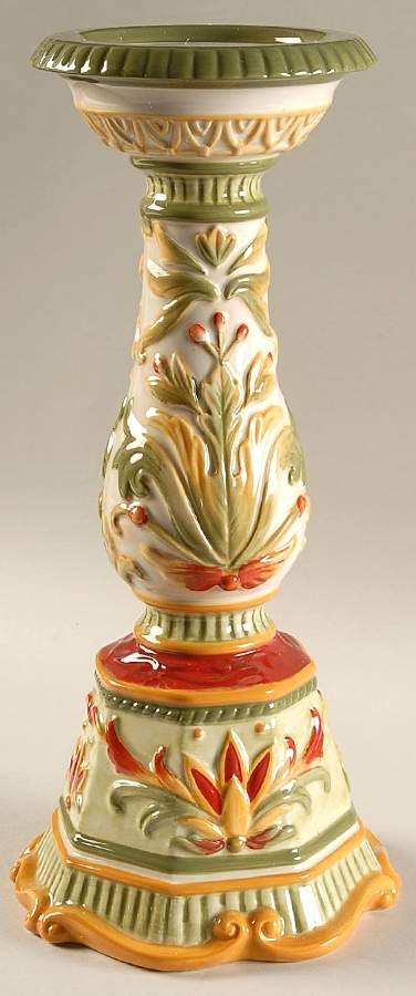 Damask Holiday Candleholder by Fitz and Floyd-1
