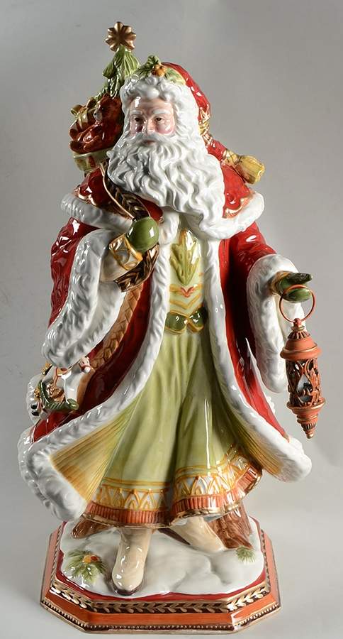 Damask Holiday Santa Claus Figurine by Fitz and Floyd-1