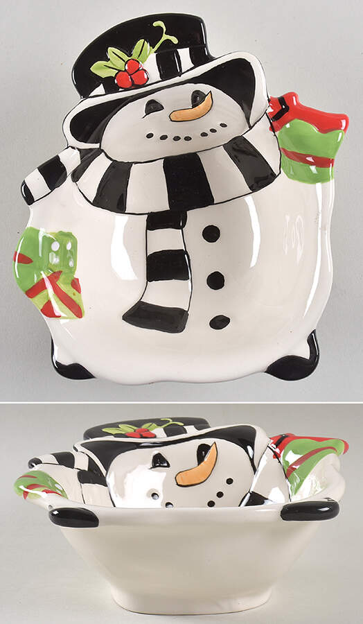Frosty's Frolic Figural Snack Bowl by Fitz & Floyd-1