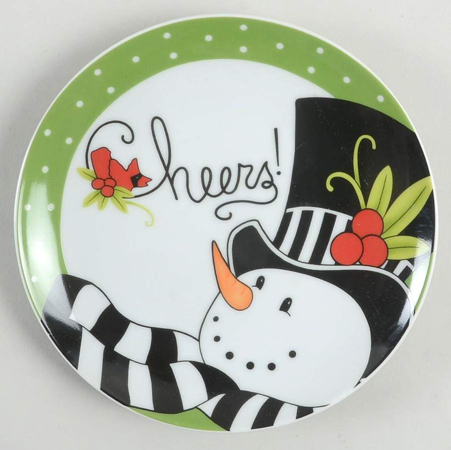 Frosty's Frolic Snack/Canape Plate by Fitz & Floyd-1