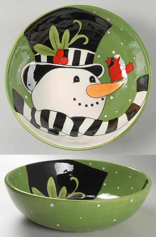Frosty's Frolic 10" Round Serving Bowl by Fitz & Floyd-1