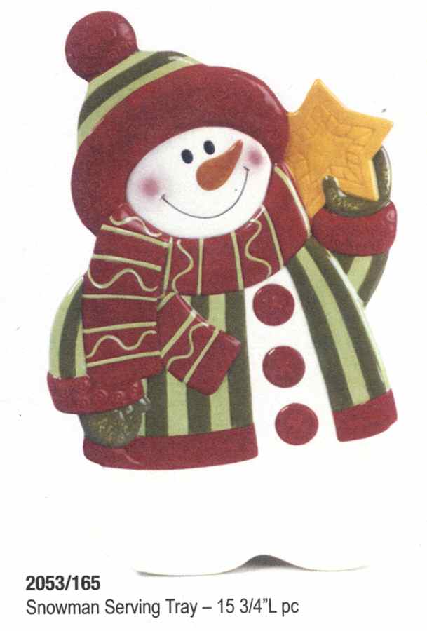 Holiday Folk Figural Serving Tray by Fitz and Floyd-1