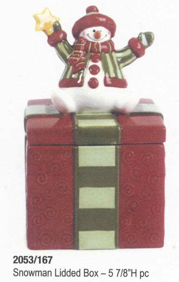 Holiday Folk Figural Covered Box by Fitz and Floyd-1