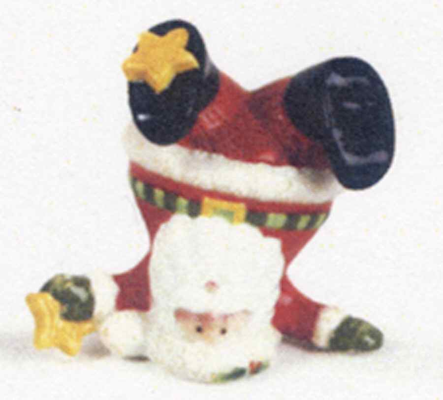 Holiday Folk On Head Tumbling Santa Figurine by Fitz and Floyd-1