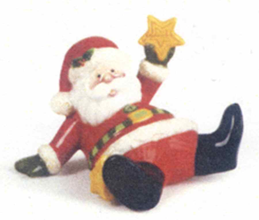 Holiday Folk Reclining Tumbling Santa Figurine by Fitz and Floyd-1