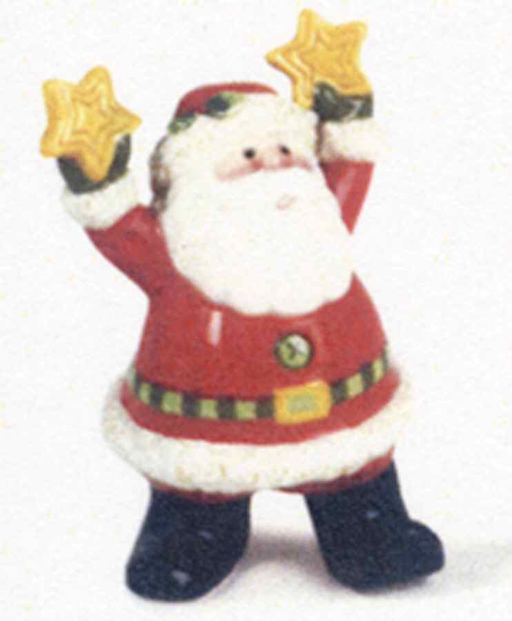 Holiday Folk Standing Tumbling Santa Figurine by Fitz and Floyd-1