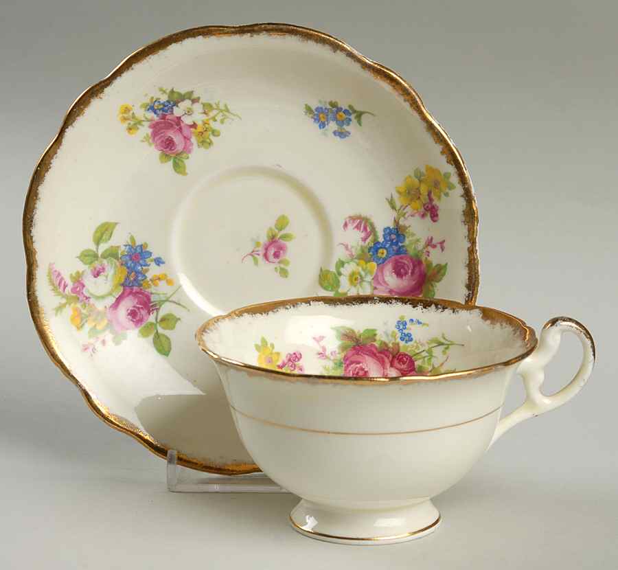 V1534 Footed Cup & Saucer Set by Foley-1