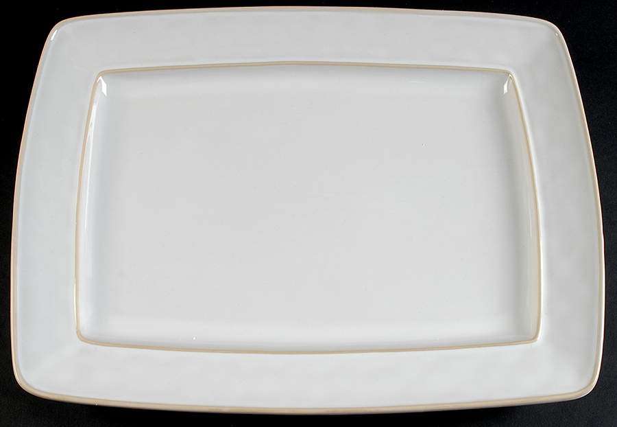 Fontina White 16" Rectangular Serving Platter by Food Network-1