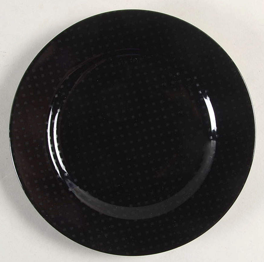 Foulard Noir (Gray Diamonds on Black) Bread & Butter Plate by Fitz & Floyd-1