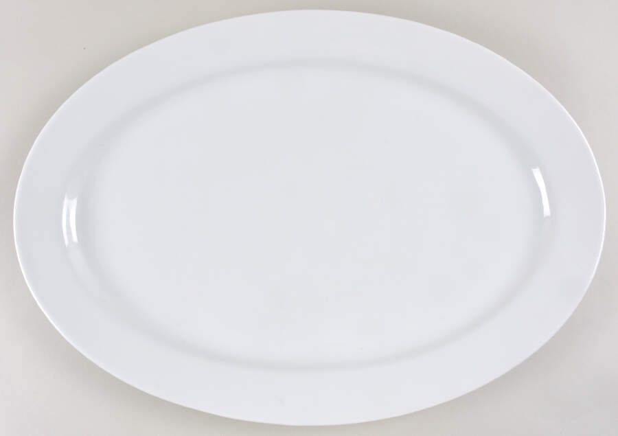 Everyday White (Porcelian) 21" Oval Serving Platter by Fitz & Floyd-1