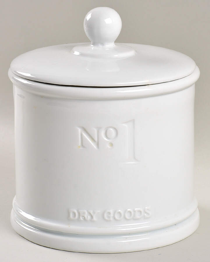 Everyday White (Porcelian) Small Canister & Lid by Fitz & Floyd-1