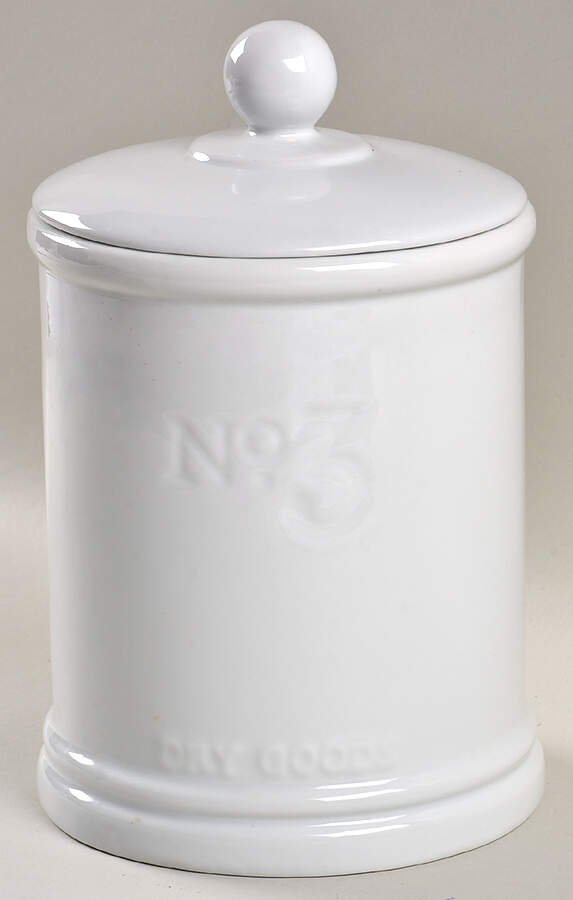 Everyday White (Porcelian) Large Canister & Lid by Fitz & Floyd-1