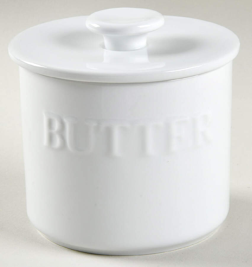 Everyday White (Porcelian) Butter Crock & Lid by Fitz & Floyd-1