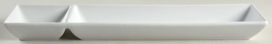 Everyday White (Porcelian) 2 Part Rectangular Divided Server by Fitz & Floyd-1