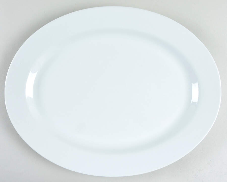 Everyday White (Porcelian) 15" Oval Serving Platter by Fitz & Floyd-1