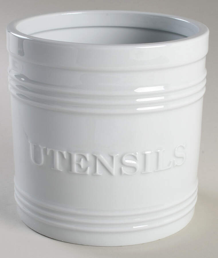 Everyday White (Porcelian) Utensil Holder by Fitz & Floyd-1