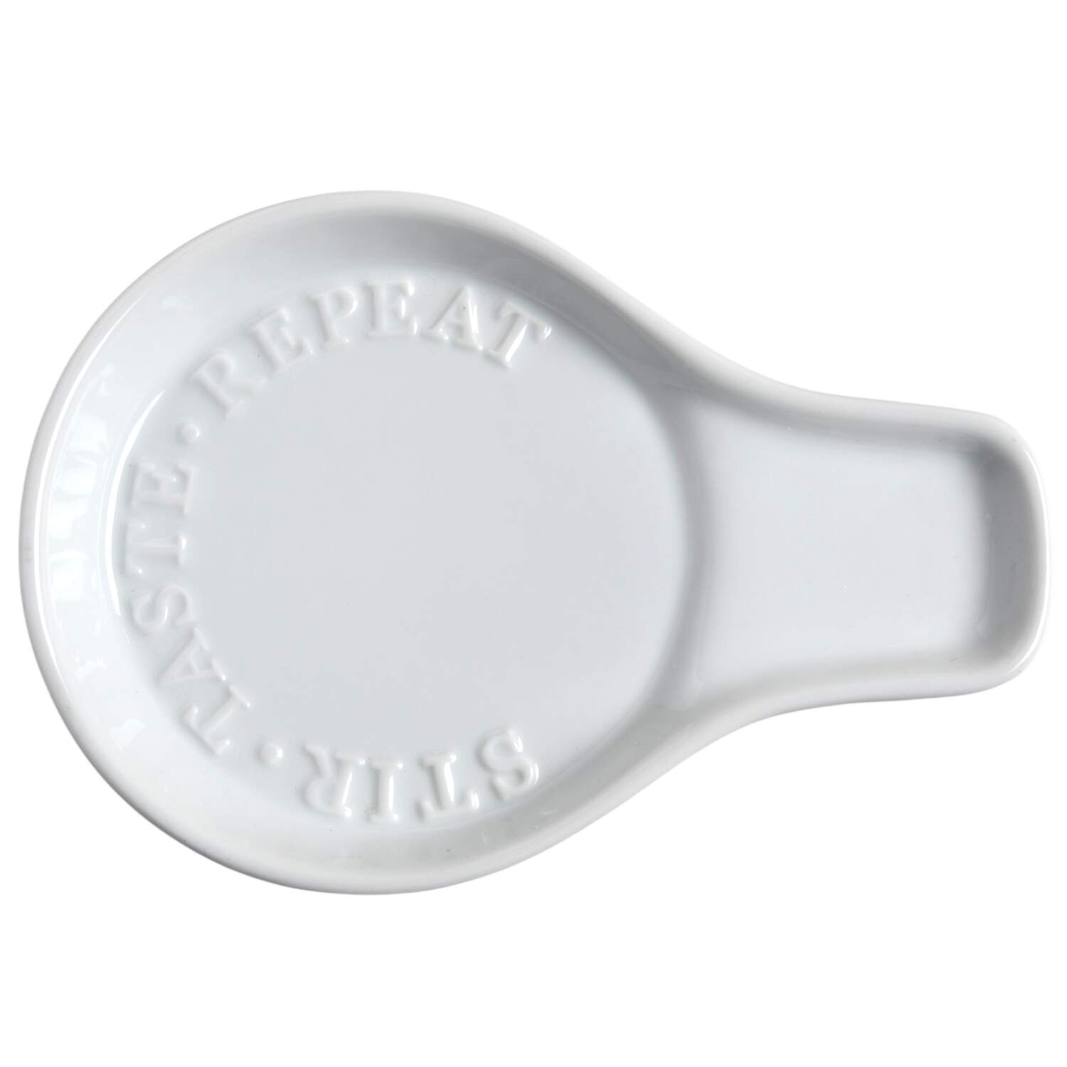 Everyday White (Porcelian) Spoon Rest/Holder (Holds 1 Spoon) by Fitz & Floyd-1