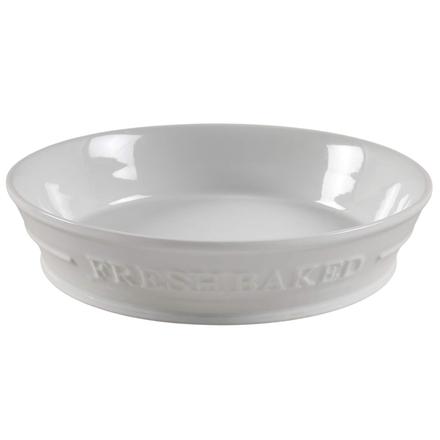 Everyday White (Porcelian) Large Round Pie Baker by Fitz & Floyd-1