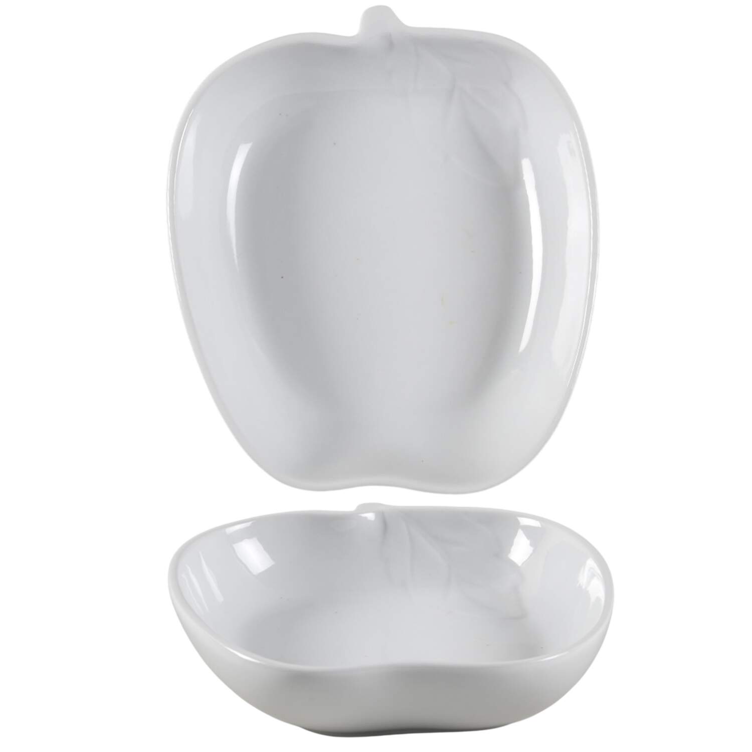 Everyday White (Porcelian) 8" Apple Shaped Bowl by Fitz & Floyd-1