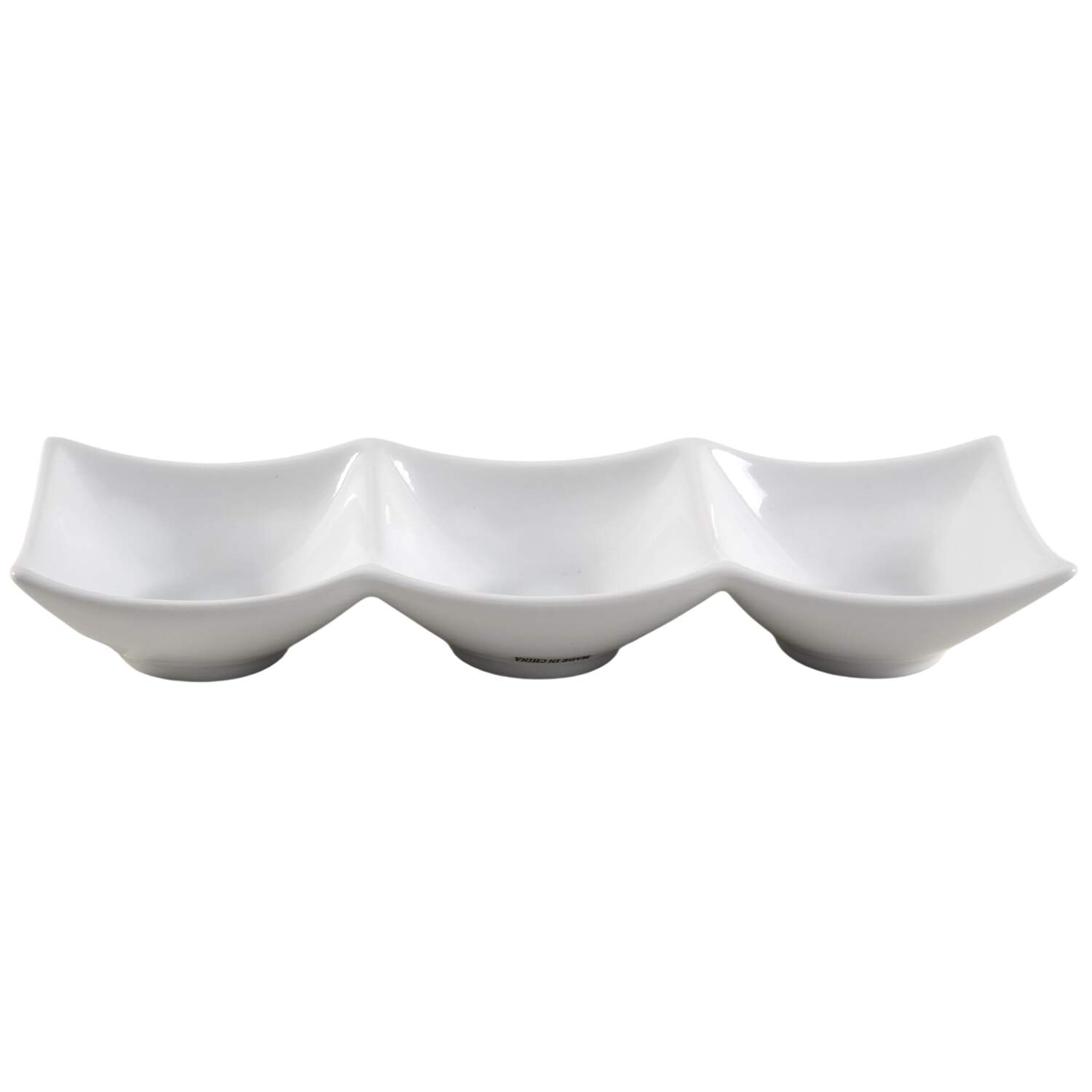Everyday White (Porcelian) 3 Part Rectangular Divided Server by Fitz & Floyd-1