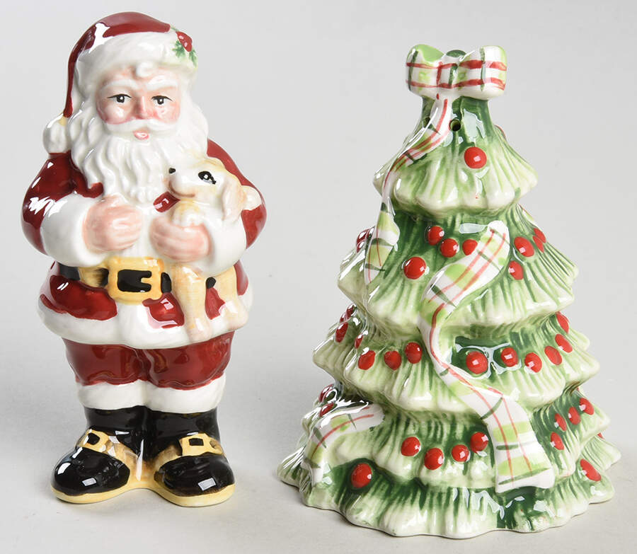 Dear Santa Figural Salt & Pepper Set by Fitz & Floyd-1
