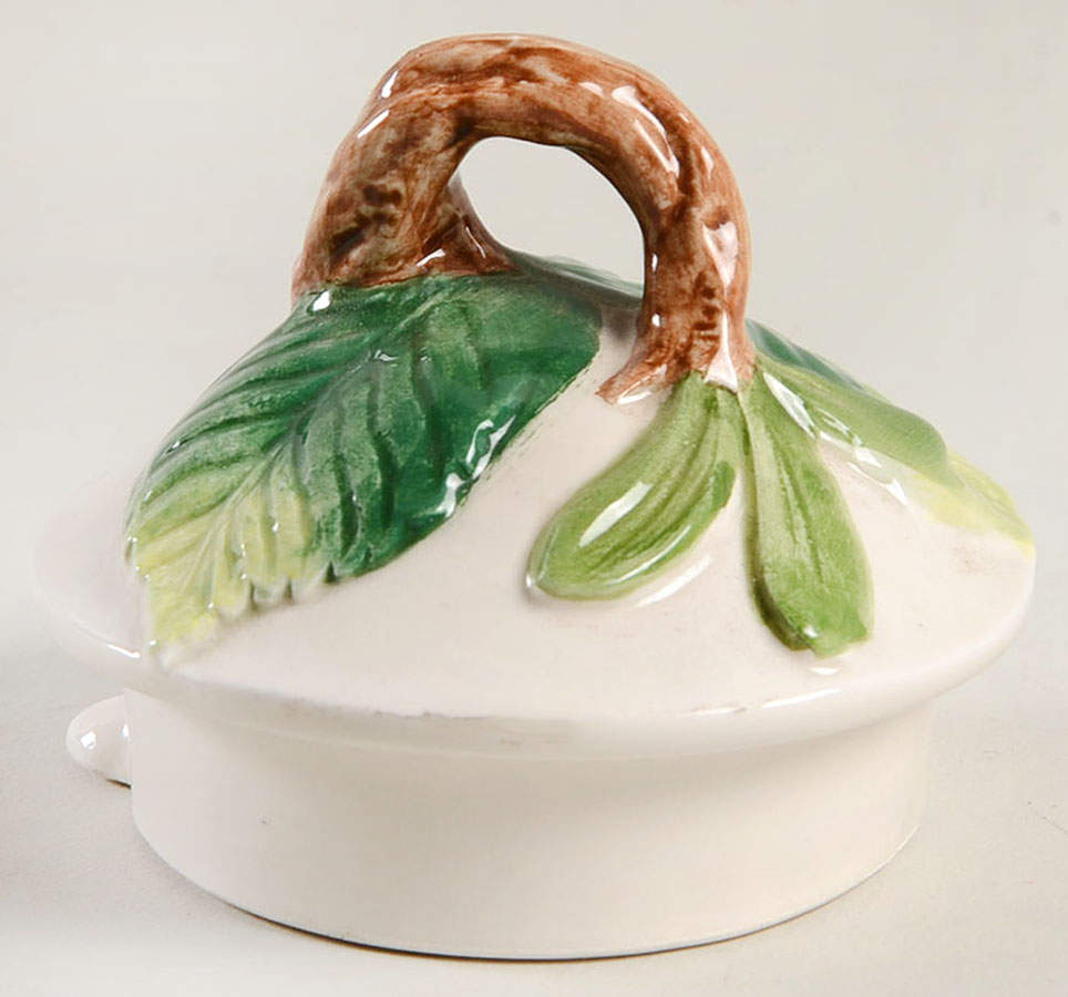 Woodland Partridge & Holiday Pear Lid for Small Coffee Pot by Fitz & Floyd-1