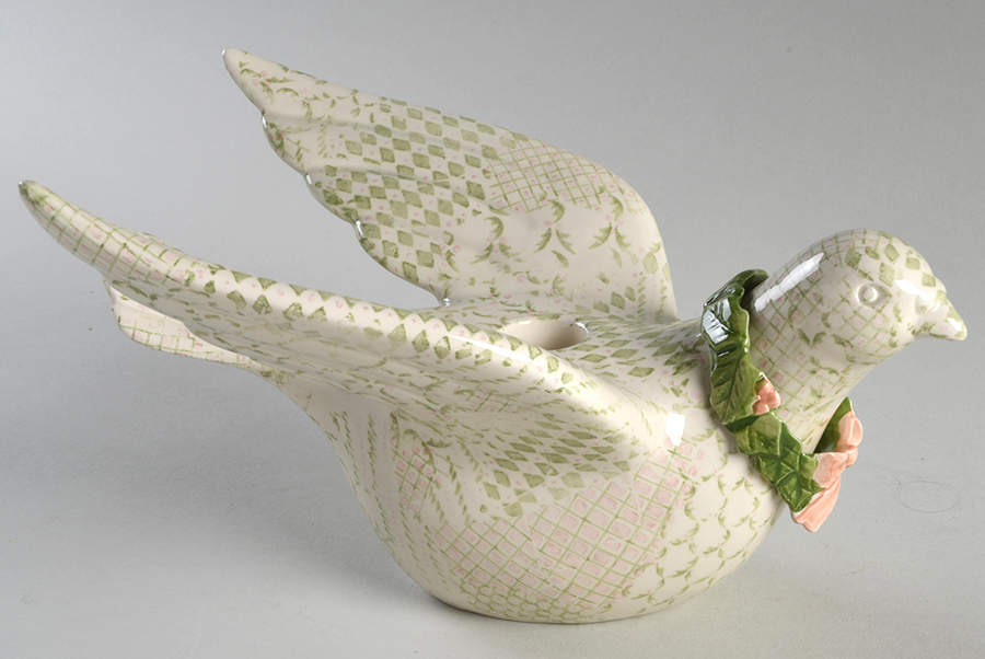 Bows and Holly Candleholder by Fitz & Floyd-1