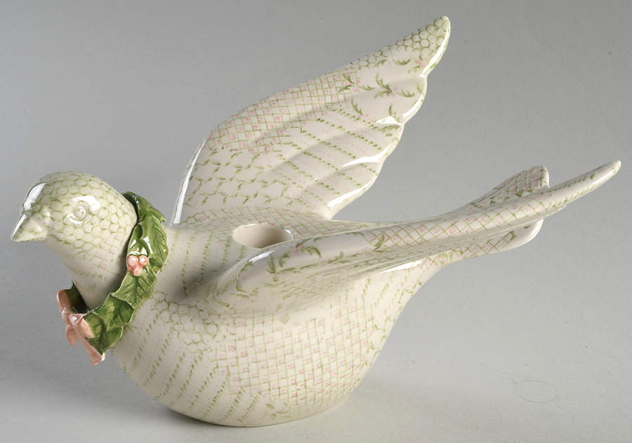 Bows and Holly Candleholder by Fitz & Floyd-1