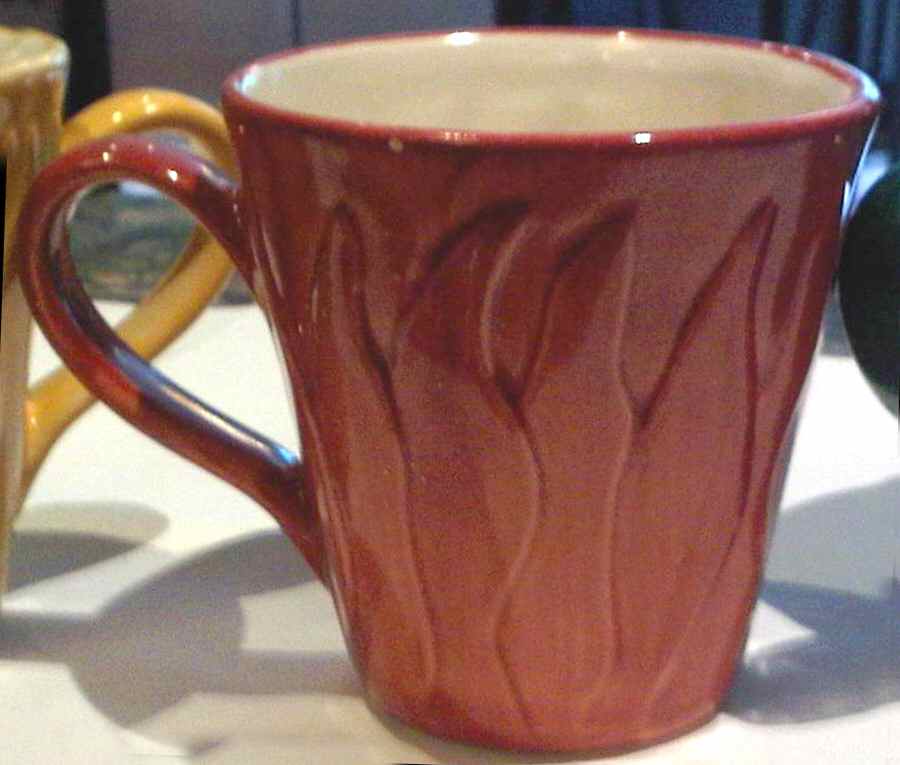 Petal Embossed (Crimson) Mug by Fioriware-1