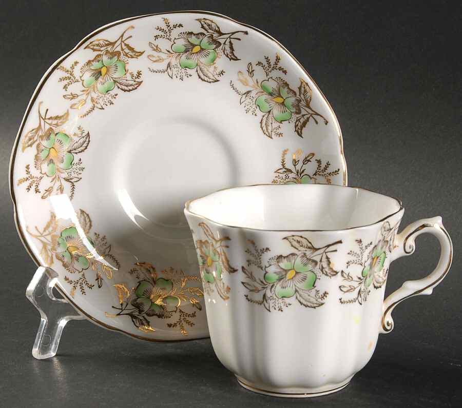 945 Footed Cup & Saucer Set by Fondeville-1