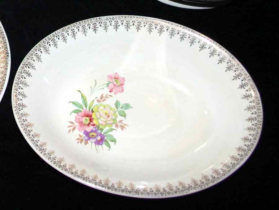 FSX174 9" Oval Vegetable Bowl by French Saxon-1