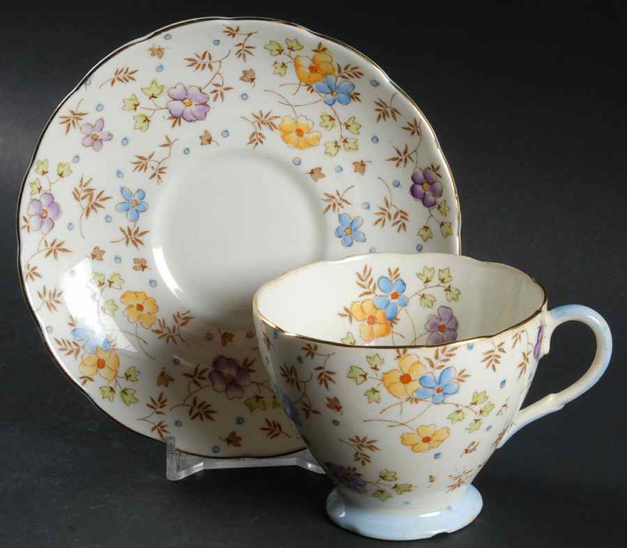 V2588 Footed Cup & Saucer Set by Foley-1