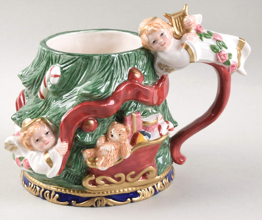 Angel Christmas Figural Mug by Fitz & Floyd-1