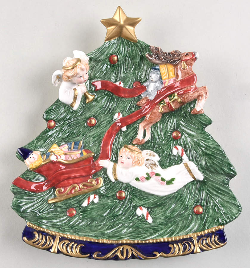 Angel Christmas Canape Plate by Fitz & Floyd-1