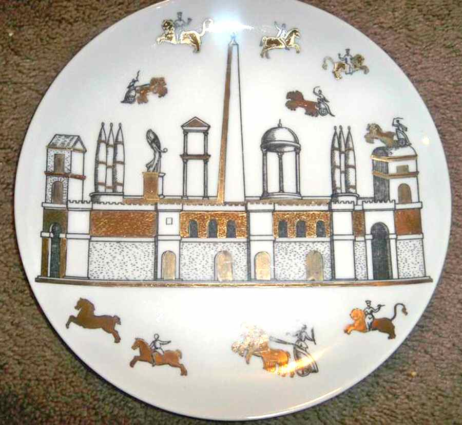 FOI1 Wall Plate by Piero Fornasetti-1