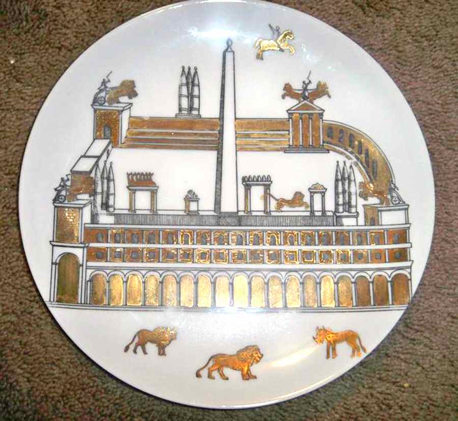FOI1 Wall Plate by Piero Fornasetti-1