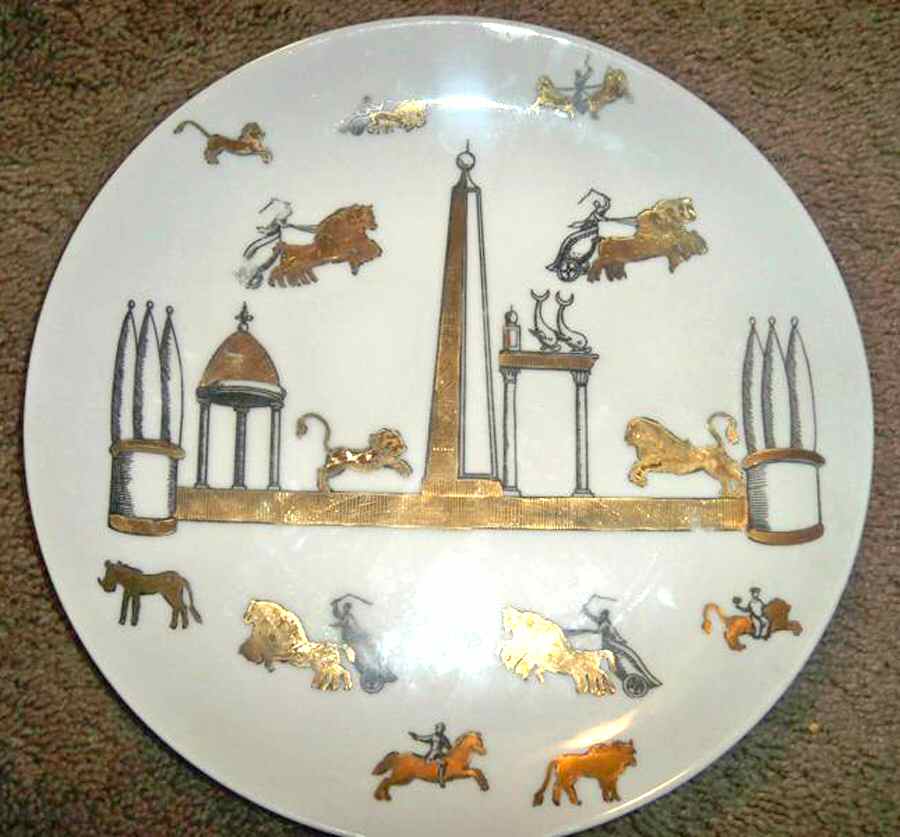 FOI1 Wall Plate by Piero Fornasetti-1