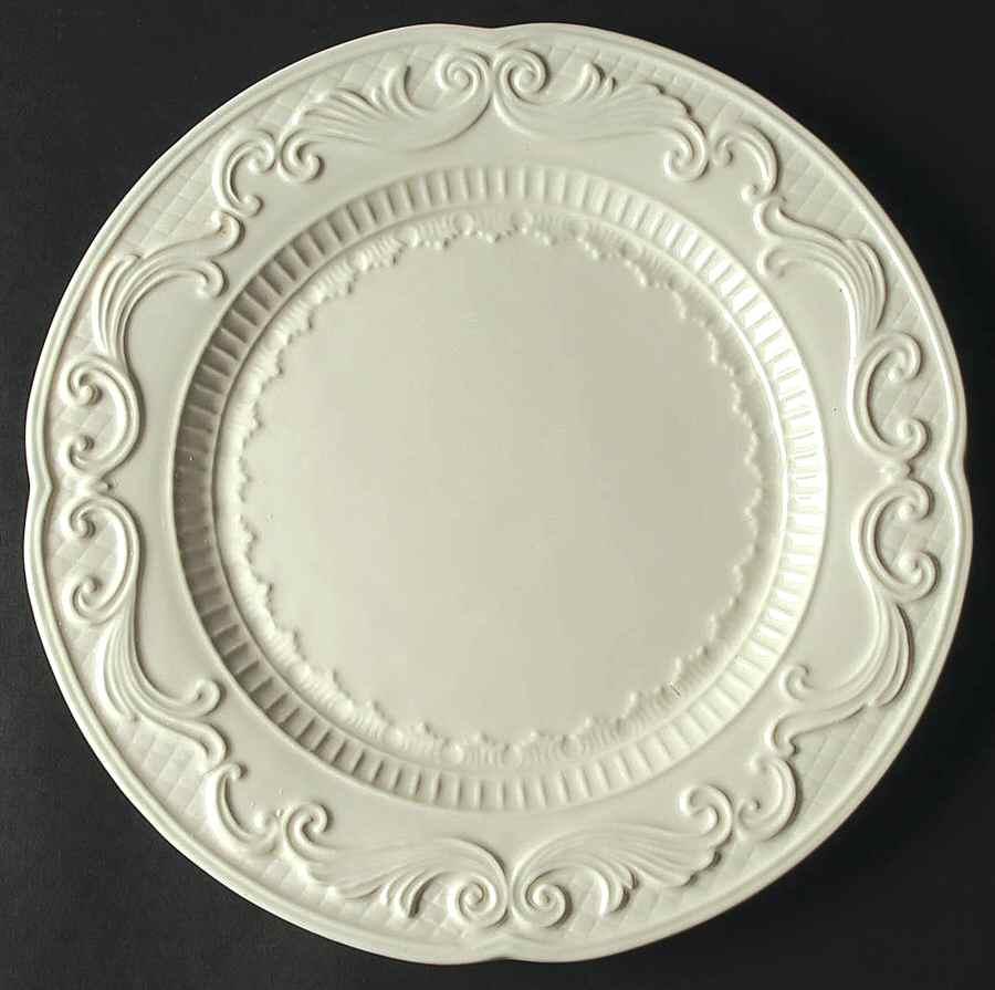 Ricamo White Dinner Plate by Fitz & Floyd-1
