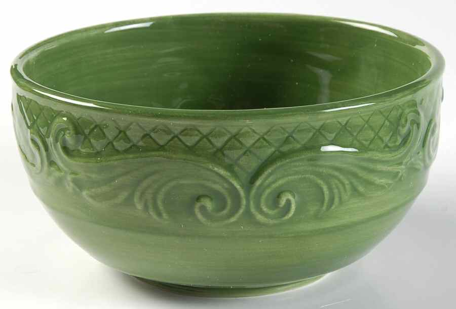 Ricamo Green Soup/Cereal Bowl by Fitz & Floyd-1