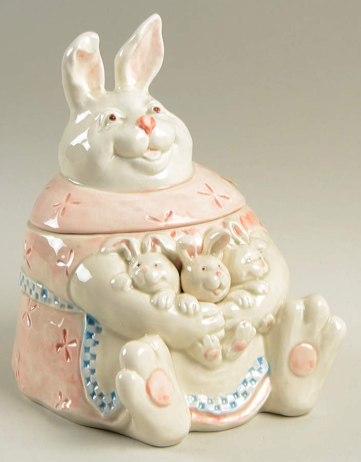 Mother Rabbit Candy Box & Lid by Fitz & Floyd-1