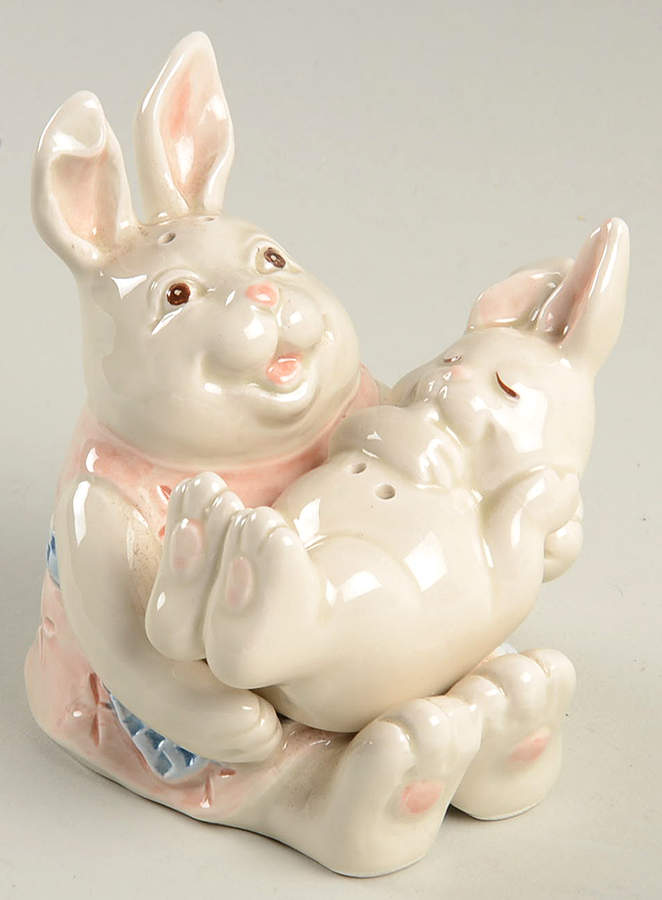Mother Rabbit Stacking Salt & Pepper Set by Fitz & Floyd-1