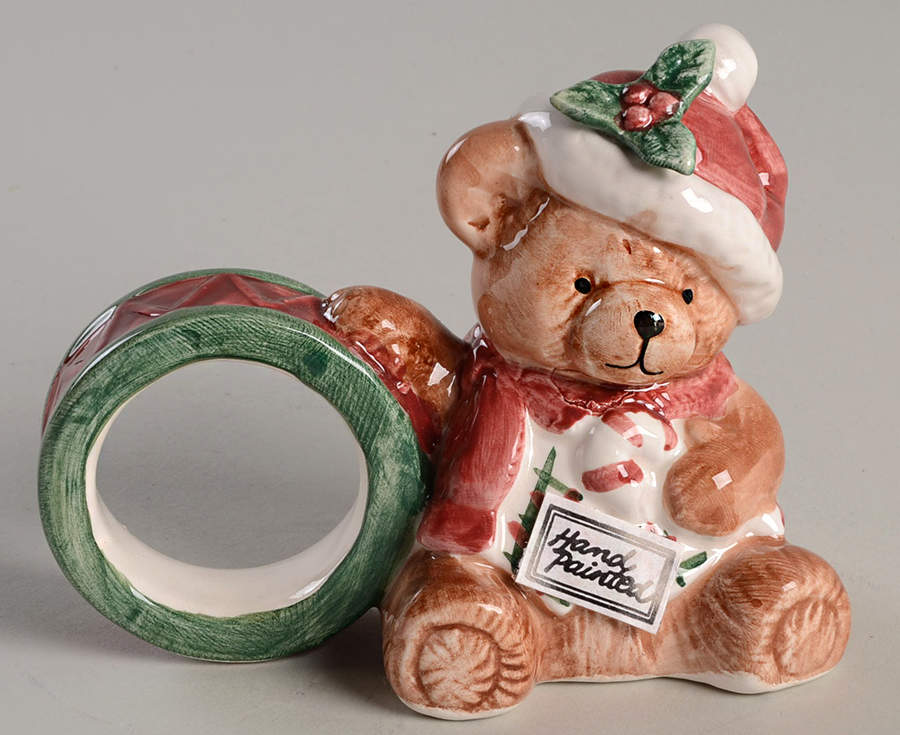 Plaid Teddy Napkin Ring by Fitz & Floyd-1