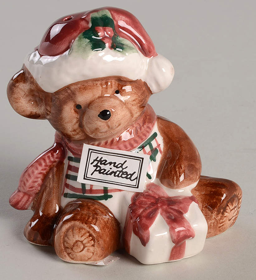 Plaid Teddy Pepper Shaker by Fitz & Floyd-1