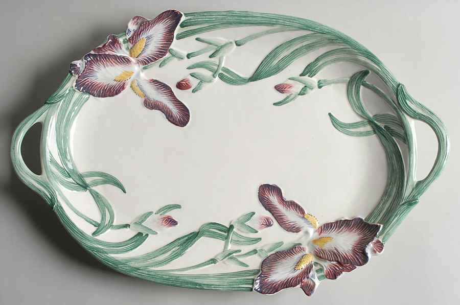Iris 19" Oval Serving Platter by Fitz & Floyd-1