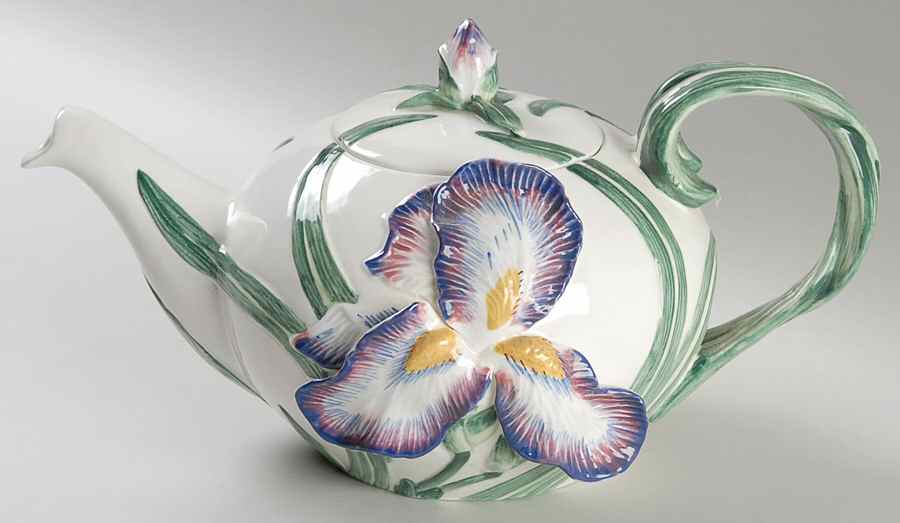 Iris Teapot & Lid by Fitz & Floyd-1